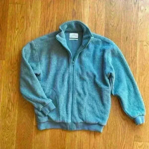 Urban Outfitters Size XS Teal Long Sleeve Zip Up Fleece With 2 Pockets